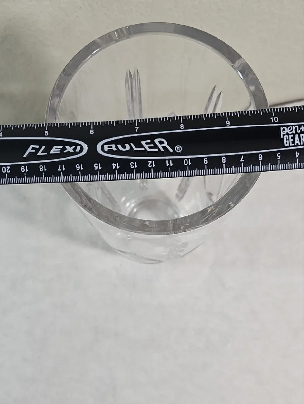 Vintage Crystal Cut Glass Vase Geometric Cuts Over 5 Pounds 11